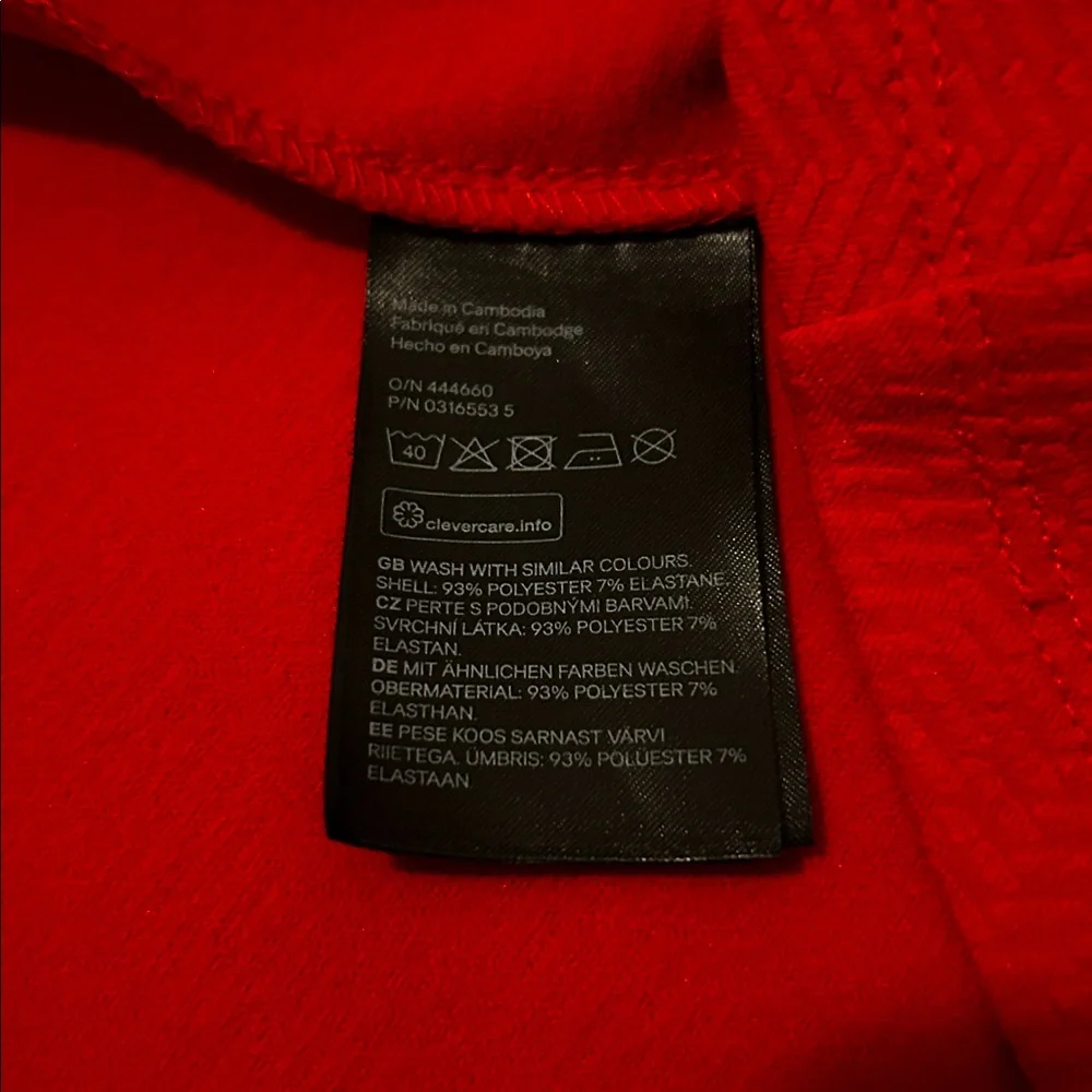 Divided H&M Red Textured Knit Flare Mini Dress size 10 - Picture 13 of 13